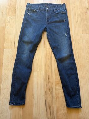 Mother Looker Dark Graffiti Skinny 30